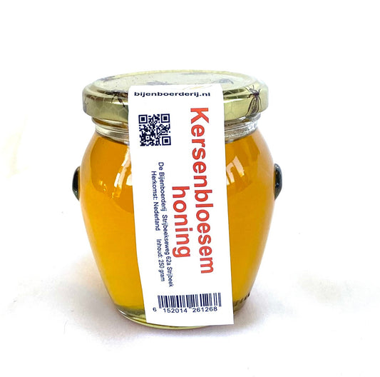 PURE KERSENBLOESEMHONING 250 GR - Artisanale Nederlandse Honing