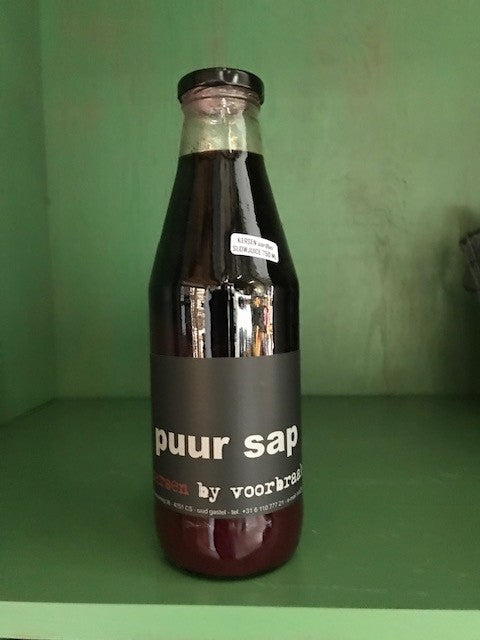 KERSEN-AARDBEI SAP 750 ML 100 % PUUR SAP zonder toevoegingen